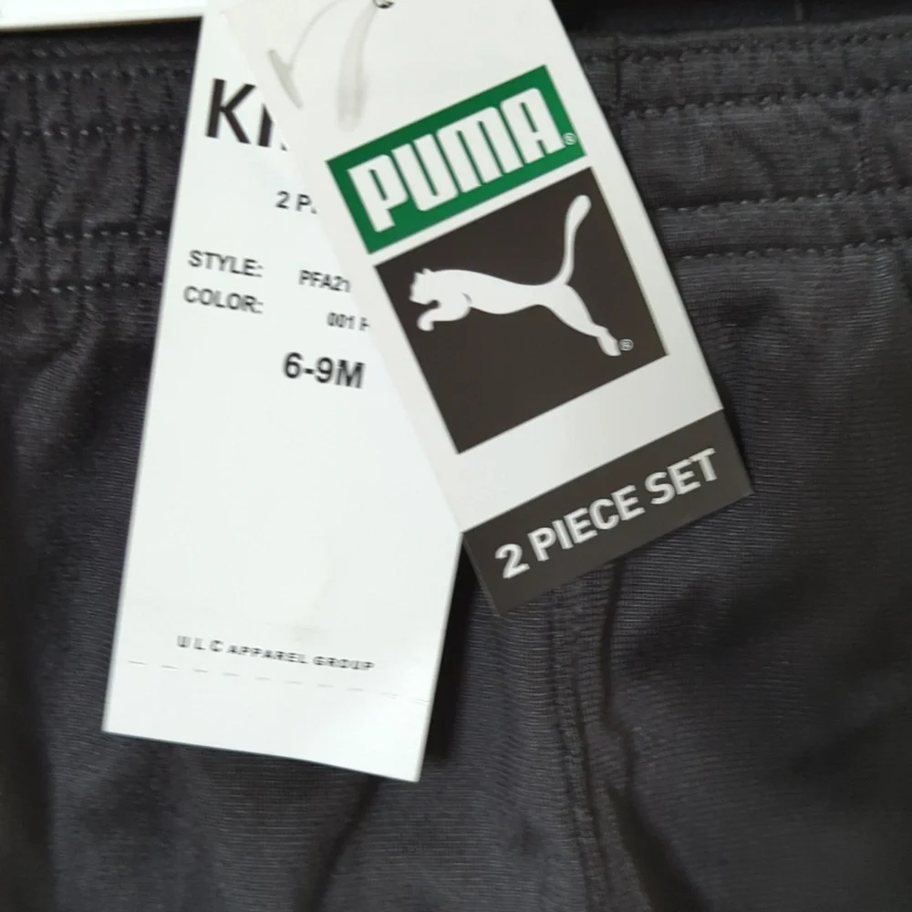 Puma 2 Piece Black & White Baby Track Suit 6-9 Months - Picture 4 of 7